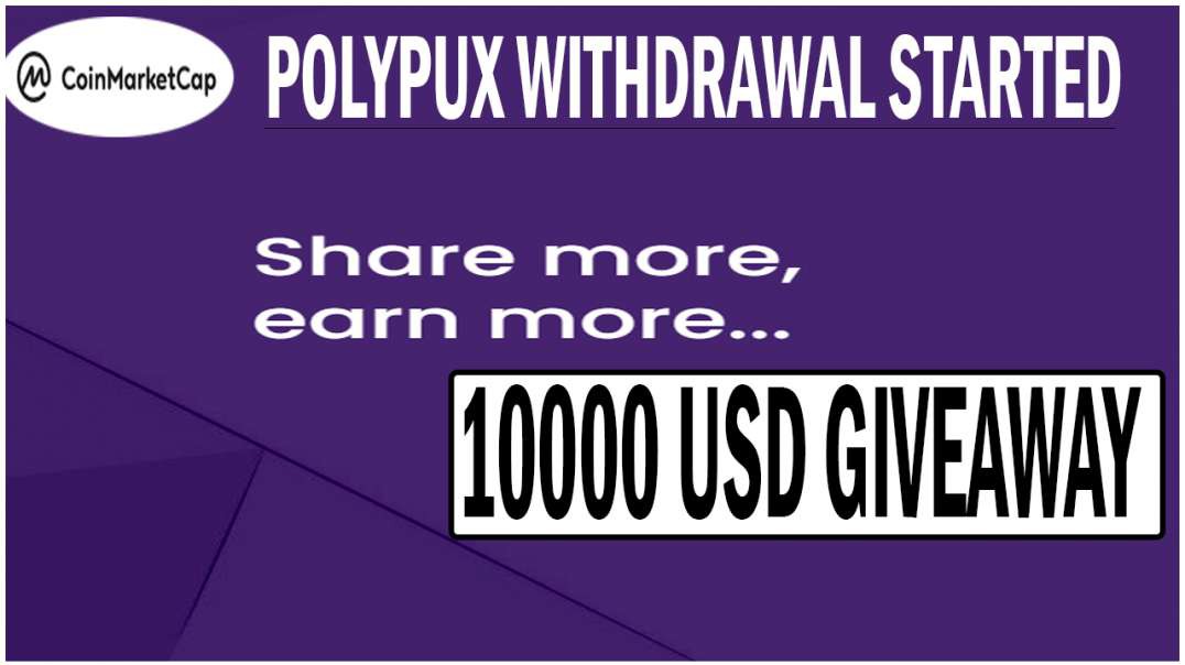 Polypux Withdrawal Started  | PUX 10000 USD GiveAway | Earn Daily PUX