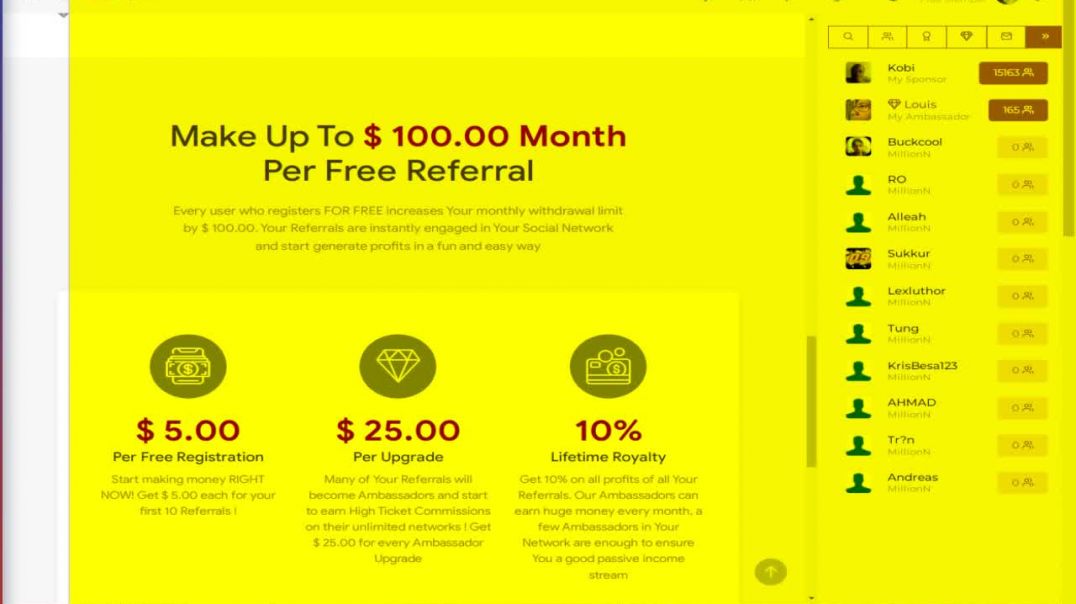 Make up to $ 100.00 (per month) for each FREE referral  (FMpower24 )